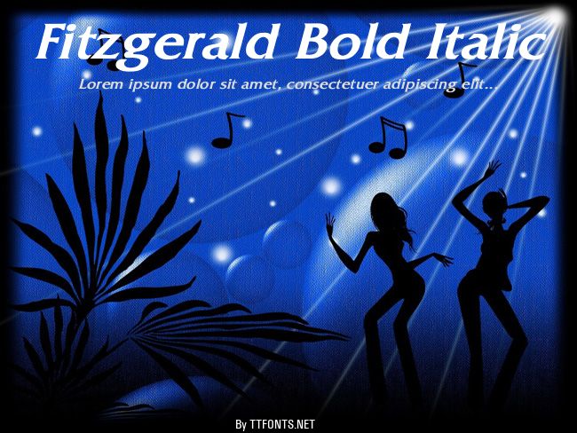 Fitzgerald Bold Italic example